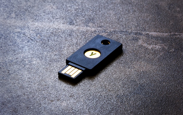 a close up of a usb stick on a surface