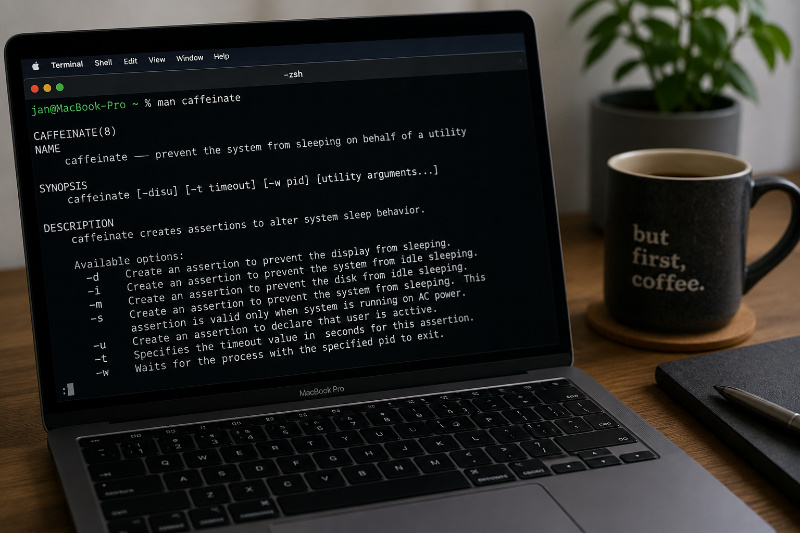 Keeping your Mac awake with caffeinate