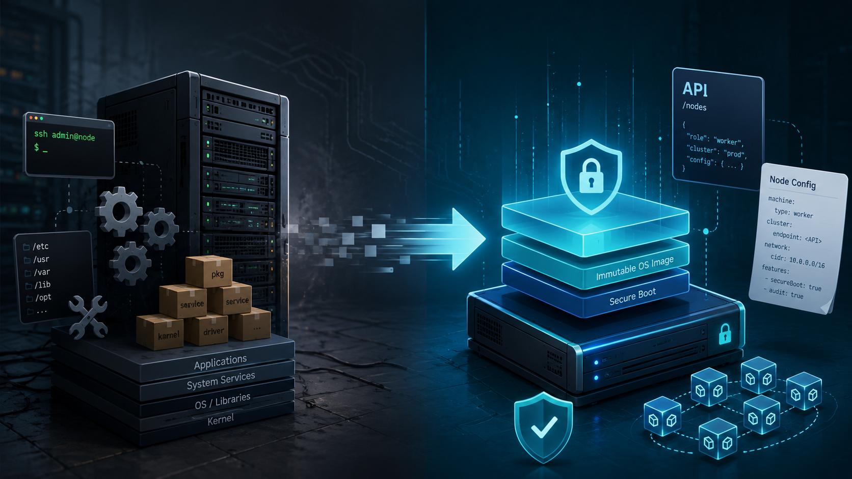 From Hardened Ubuntu Nodes to Talos Linux